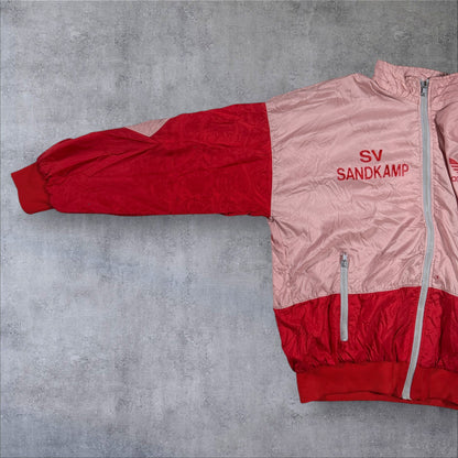 90s adidas ナイロンジャケット ピンク 万国旗タグ ad-u-2505-004