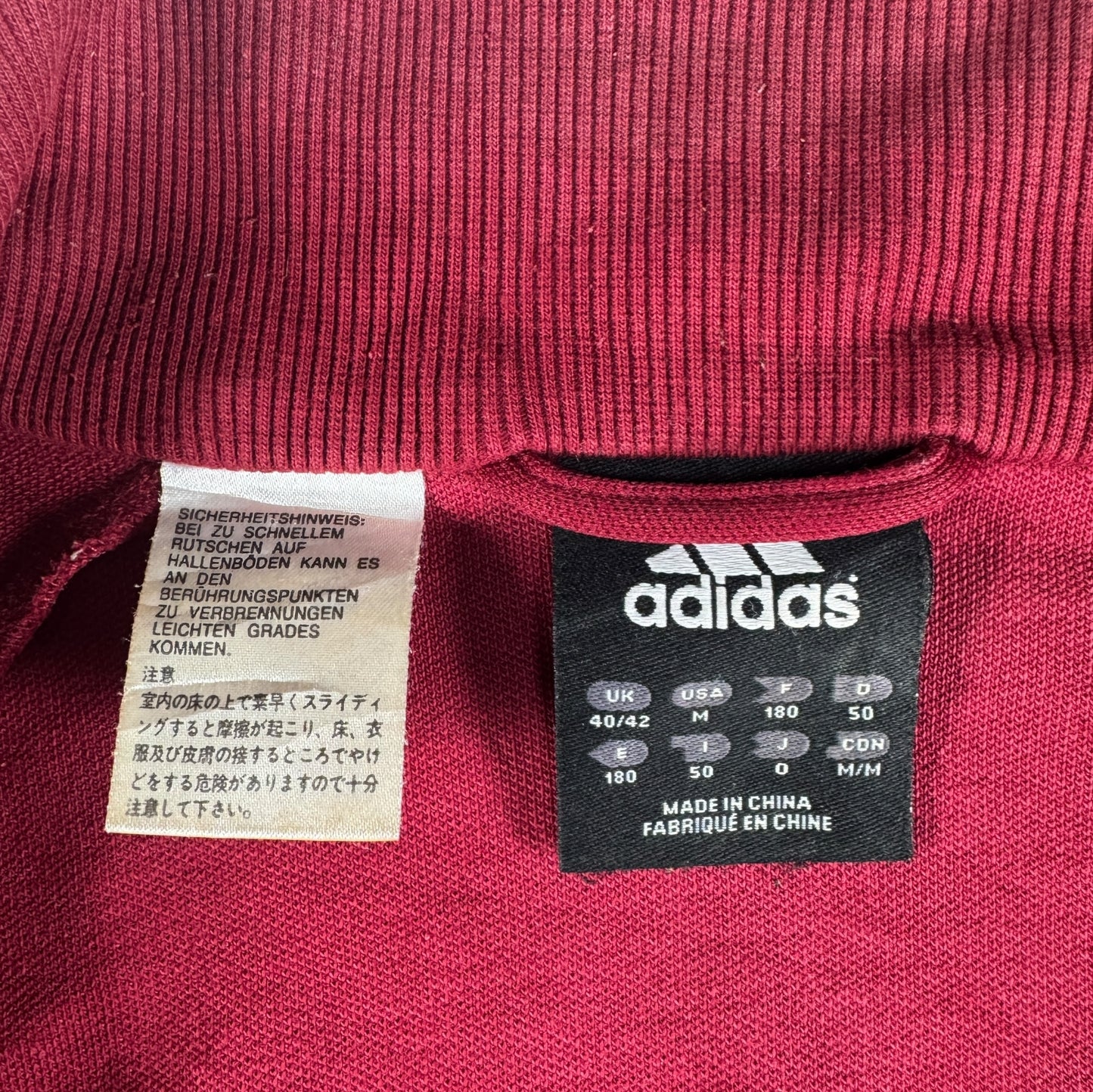 00s adidas トラックジャケット 赤 オレンジライン ad-u-2505-015