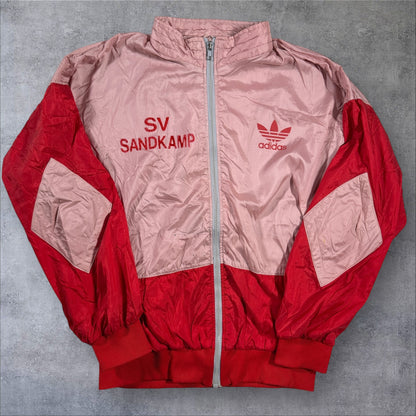 90s adidas ナイロンジャケット ピンク 万国旗タグ ad-u-2505-004