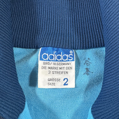 70s adidas トラックジャケット 水色 デサント 西ドイツ製 2号 ad-t-2505-008