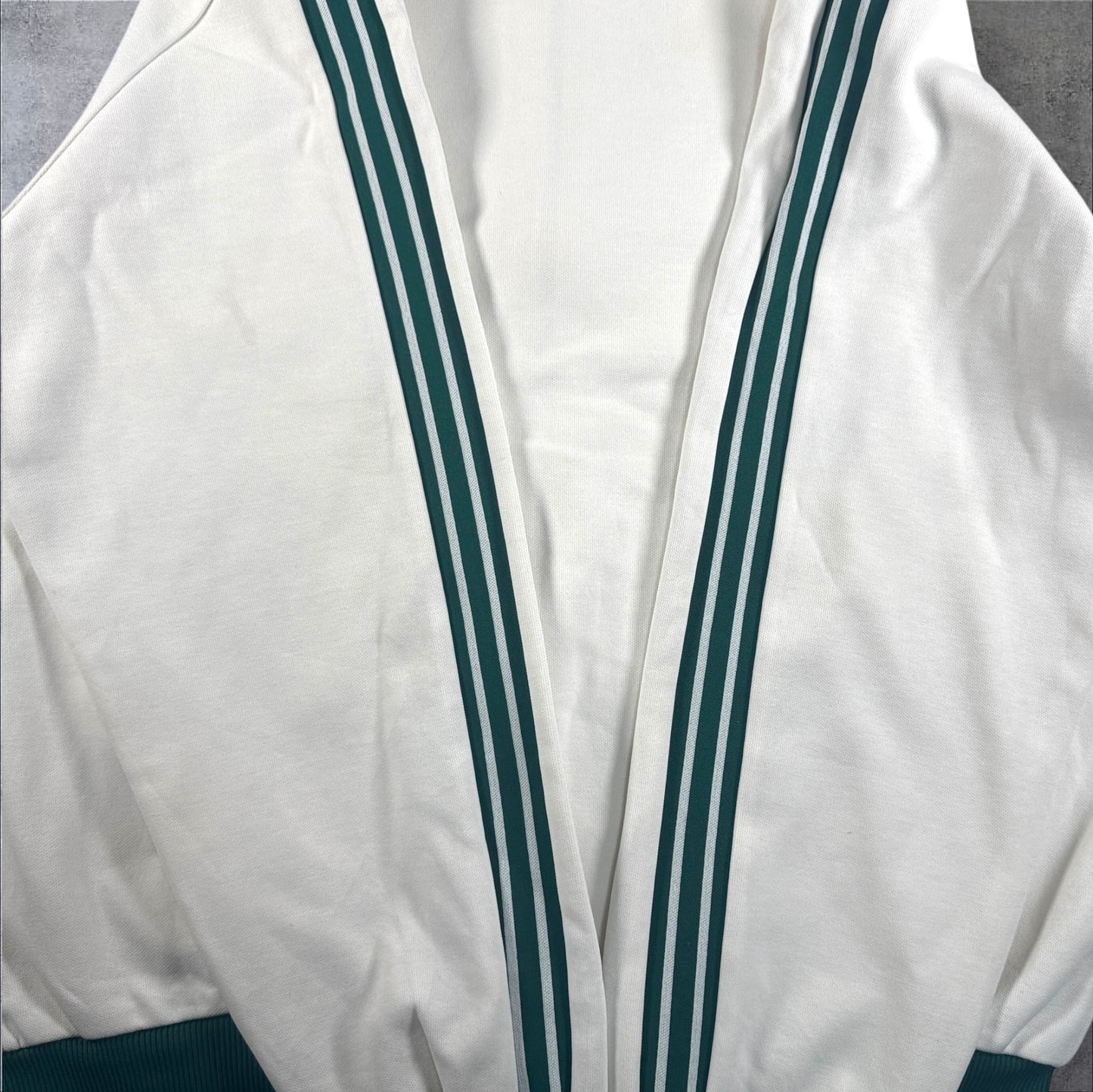 70s初期 adidas トラックジャケット ホワイト デサント 西ドイツ製 6号 ad-t-2505-015