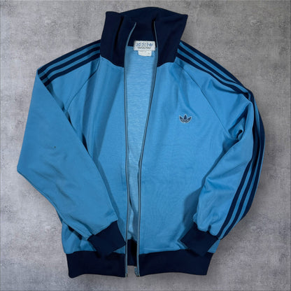 80s adidas トラックジャケット 水色 デサント 3号 ad-t-2505-005