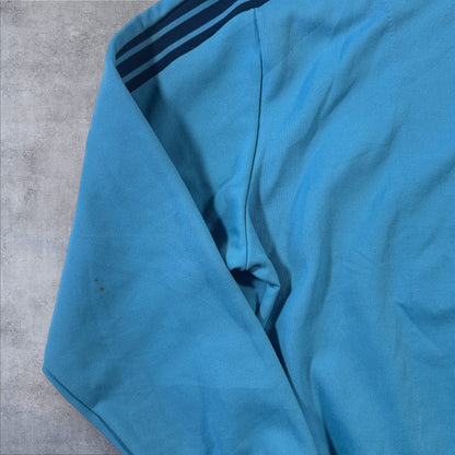 70s adidas トラックジャケット 水色 デサント 西ドイツ製 2号 ad-t-2505-008