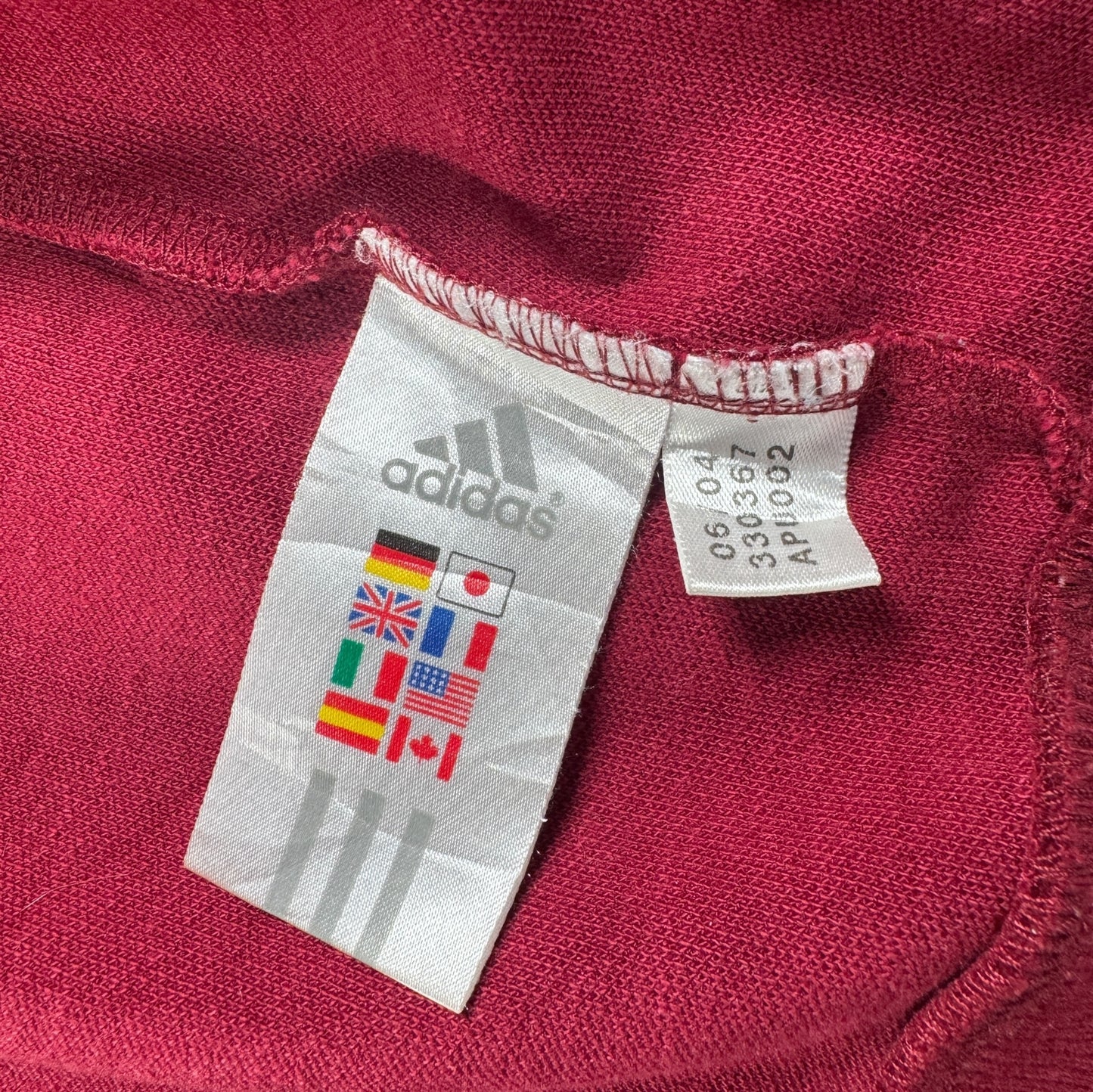 00s adidas トラックジャケット 赤 オレンジライン ad-u-2505-015