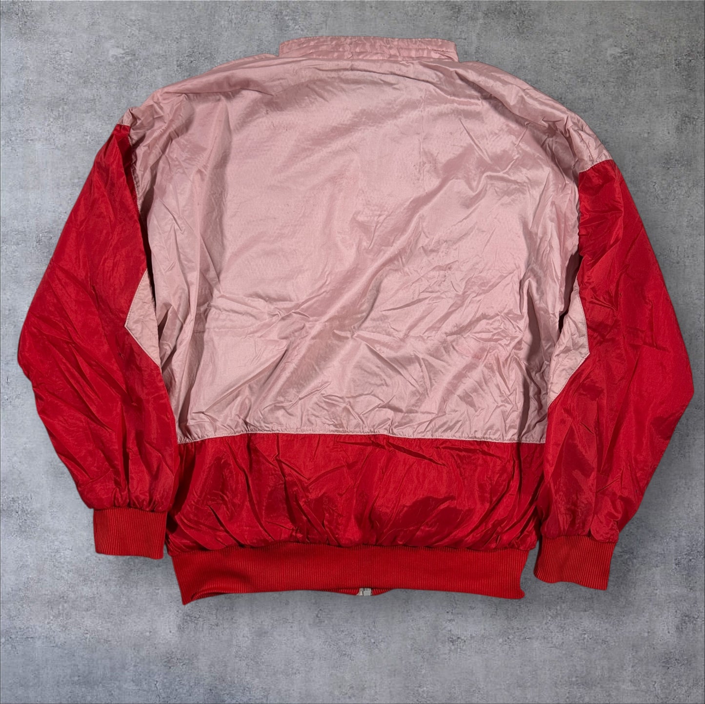 90s adidas ナイロンジャケット ピンク 万国旗タグ ad-u-2505-004