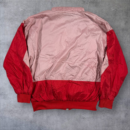 90s adidas ナイロンジャケット ピンク 万国旗タグ ad-u-2505-004