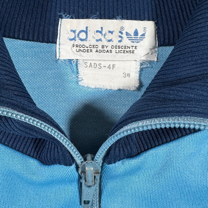 80s adidas トラックジャケット 水色 デサント 3号 ad-t-2505-005
