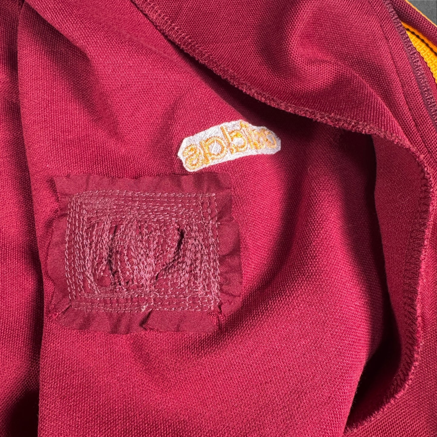 00s adidas トラックジャケット 赤 オレンジライン ad-u-2505-015