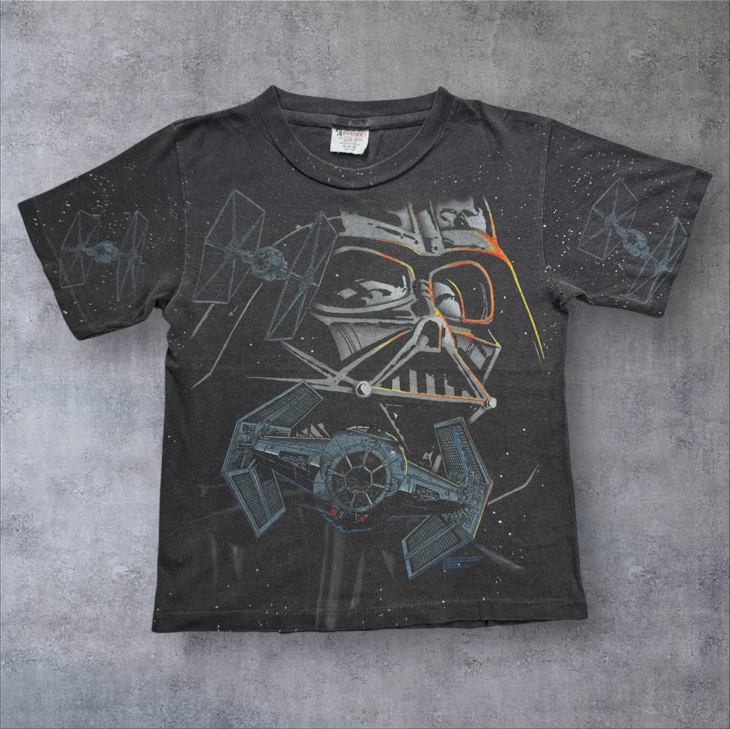 90s STAR WARS ダースベイダー USA製 ブラック advance キッズM d-x-2505-008