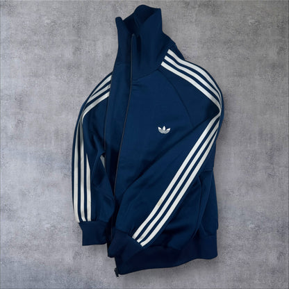 80s adidas トラックジャケット ネイビー デサント製 2号 ad-t-2505-010