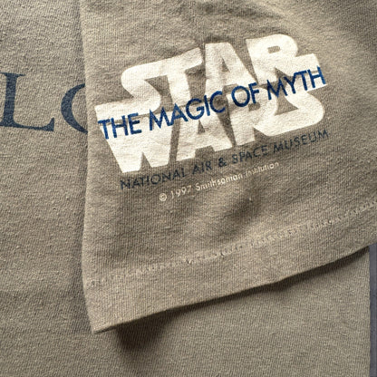 90s STAR WARS HAN SOLO 両面プリント Changes USA製 カーキ S d-t-2505-013