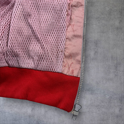 90s adidas ナイロンジャケット ピンク 万国旗タグ ad-u-2505-004