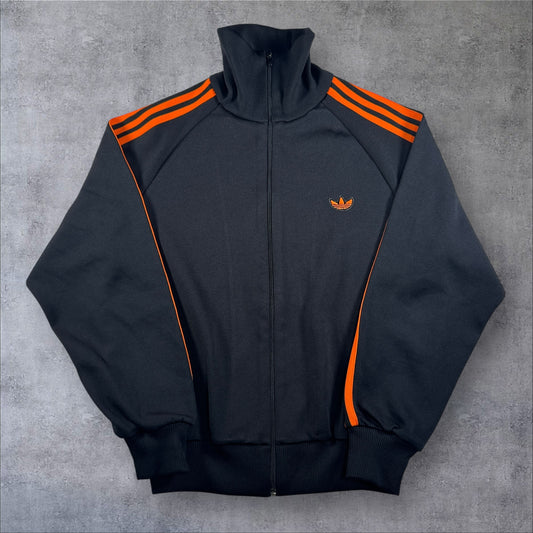 80s adidas トラックジャケット ブラック デサント製 2号 ad-t-2505-016