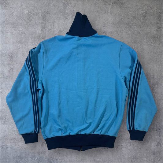 70s adidas トラックジャケット 水色 デサント 西ドイツ製 2号 ad-t-2505-008