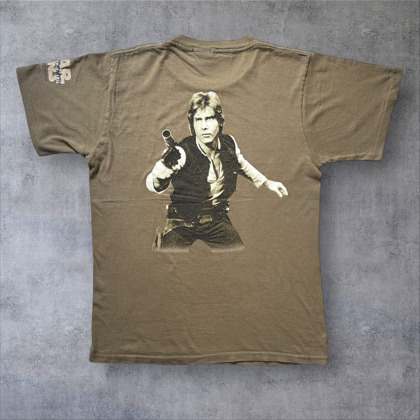 90s STAR WARS HAN SOLO 両面プリント Changes USA製 カーキ S d-t-2505-013