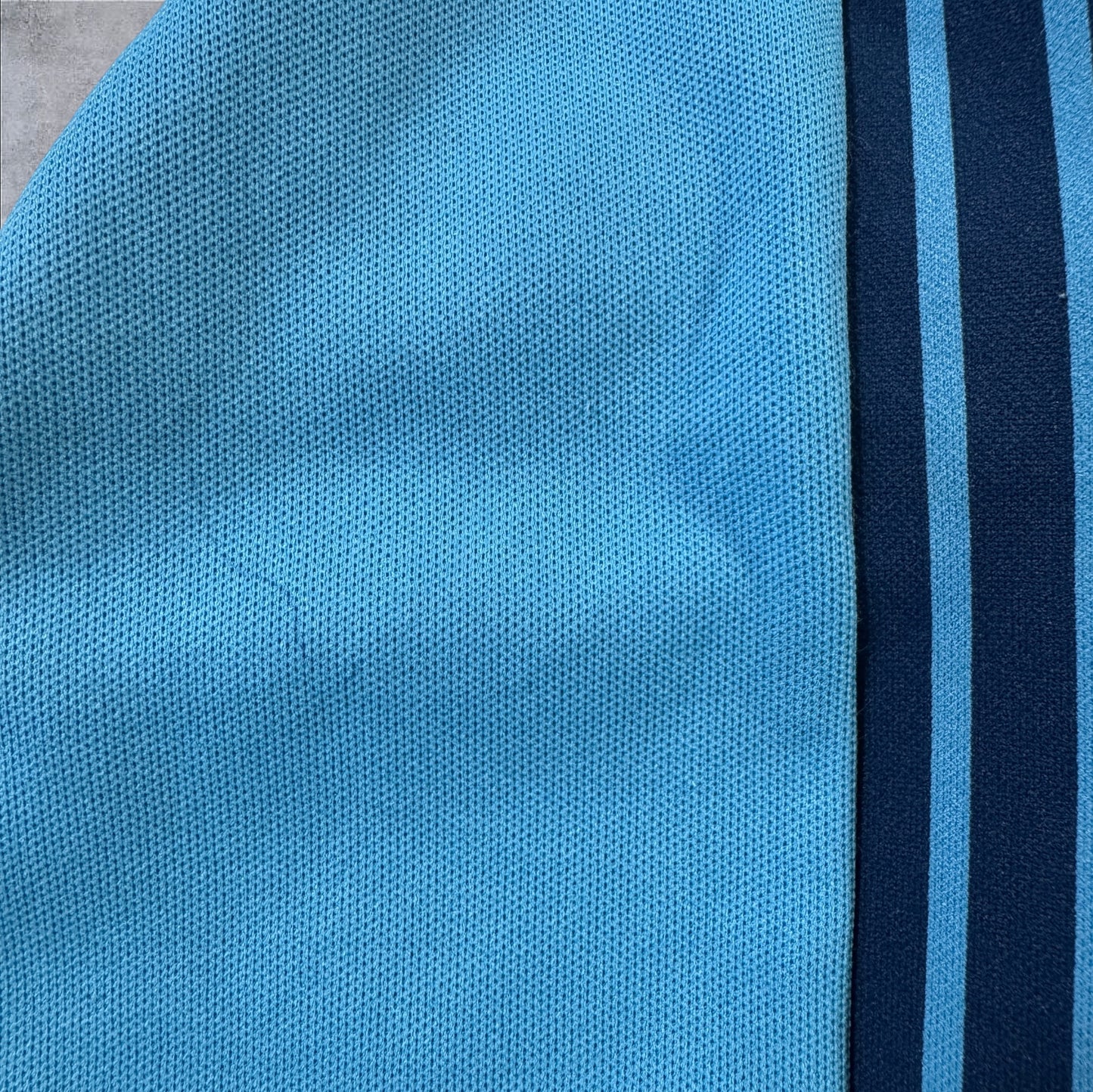 70s adidas トラックジャケット 水色 デサント 西ドイツ製 2号 ad-t-2505-008