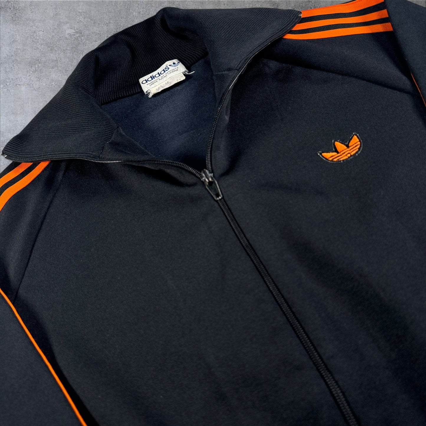 80s adidas トラックジャケット ブラック デサント製 2号 ad-t-2505-016