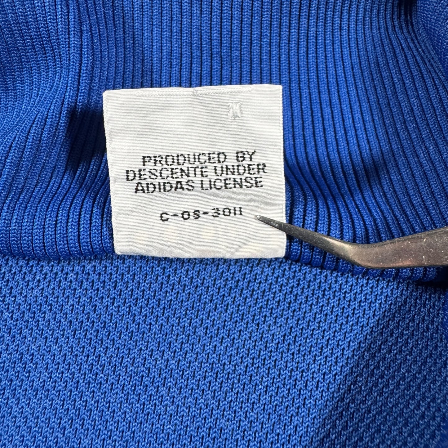 70s-80s adidas トラックジャケット ブルー デサント 西ドイツ製 ad-u-2505-003