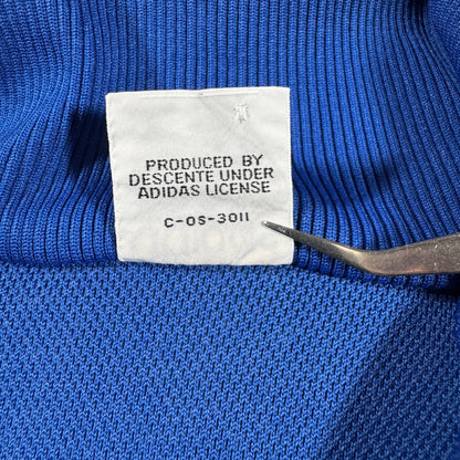 70s-80s adidas トラックジャケット ブルー デサント 西ドイツ製 ad-u-2505-003