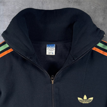 80s adidas トラックジャケット ブラック デサント製 西ドイツ製 5号 ad-t-2505-013