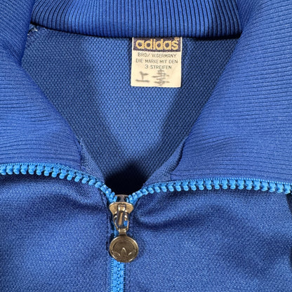 70s-80s adidas トラックジャケット ブルー デサント 西ドイツ製 ad-u-2505-003