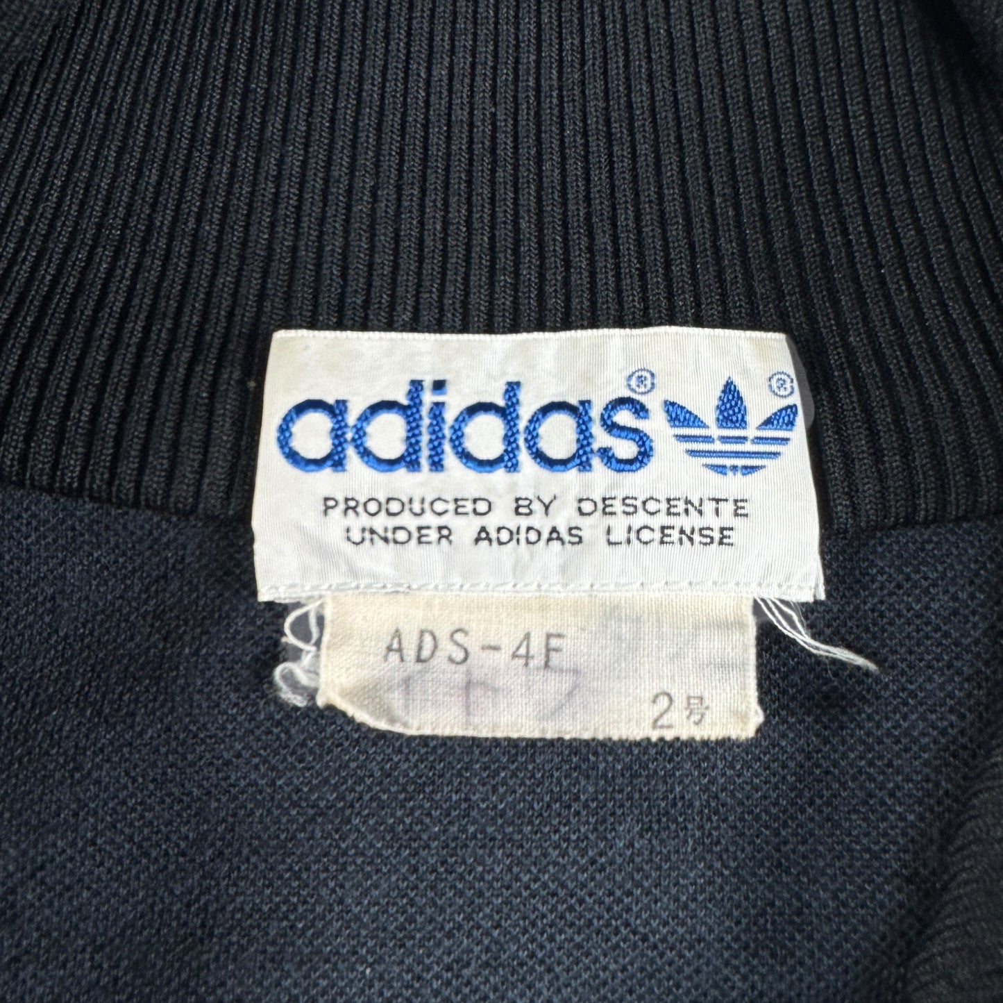 80s adidas トラックジャケット ブラック デサント製 2号 ad-t-2505-016