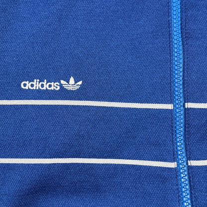 70s-80s adidas トラックジャケット ブルー デサント 西ドイツ製 ad-u-2505-003