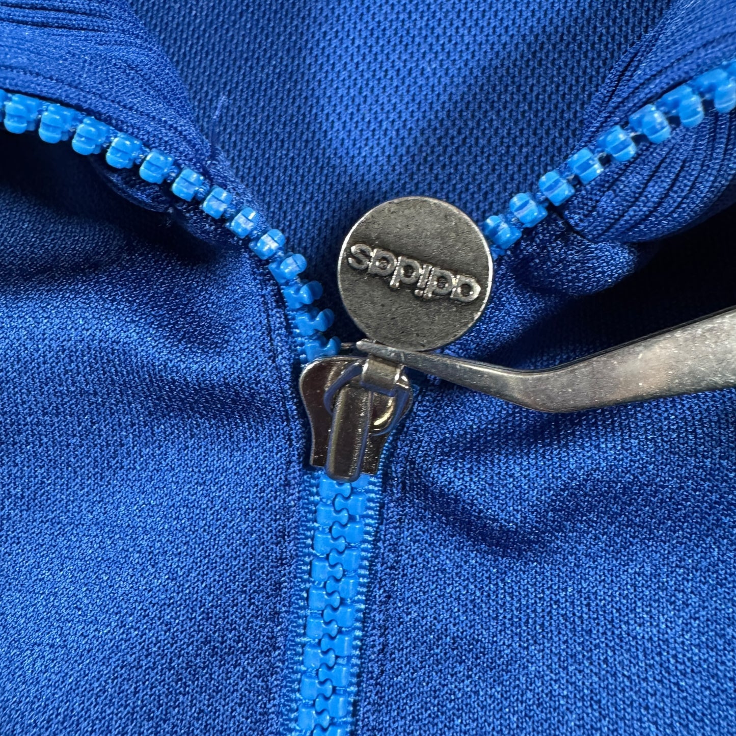 70s-80s adidas トラックジャケット ブルー デサント 西ドイツ製 ad-u-2505-003