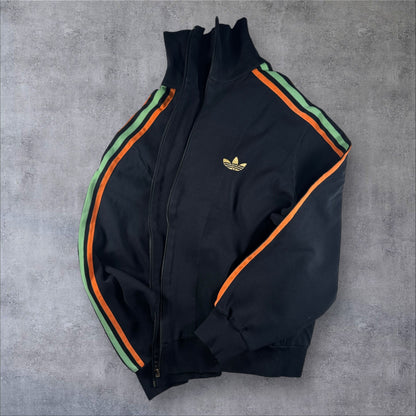 80s adidas トラックジャケット ブラック デサント製 西ドイツ製 5号 ad-t-2505-013
