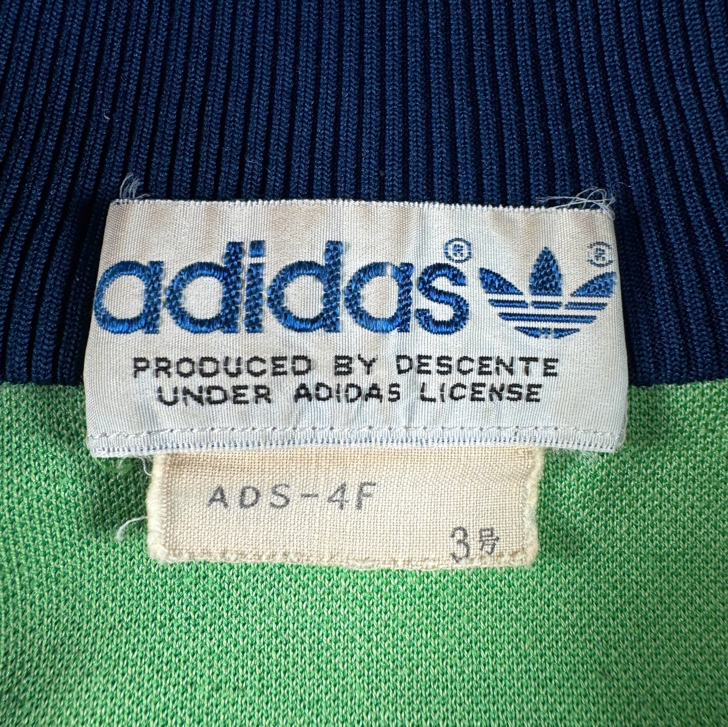 80s adidas トラックジャケット グリーン デサント製 3号 ad-t-2505-014