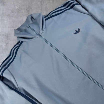 70s 80s adidas トラックジャケット 水色 デサント M ad-t-2505-017