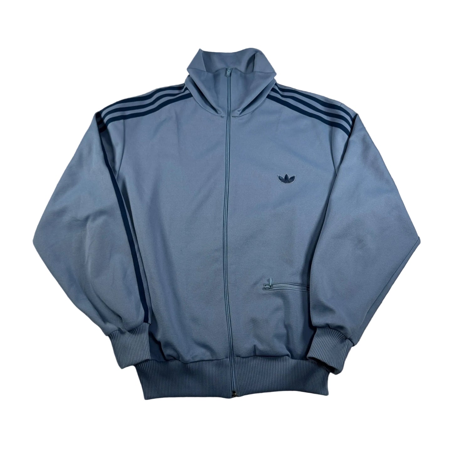 70s 80s adidas トラックジャケット 水色 デサント M ad-t-2505-017