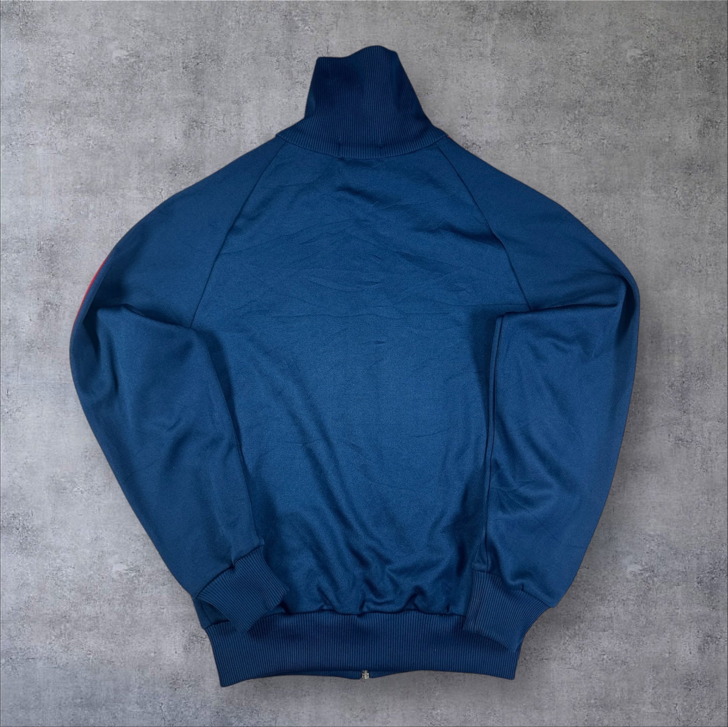 80s adidas トラックジャケット ネイビー 赤ライン デサント製 1号 ad-t-2505-011