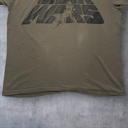 90s STAR WARS REBELWEAR 両面プリント Changes USA製 カーキ L d-u-2505-033