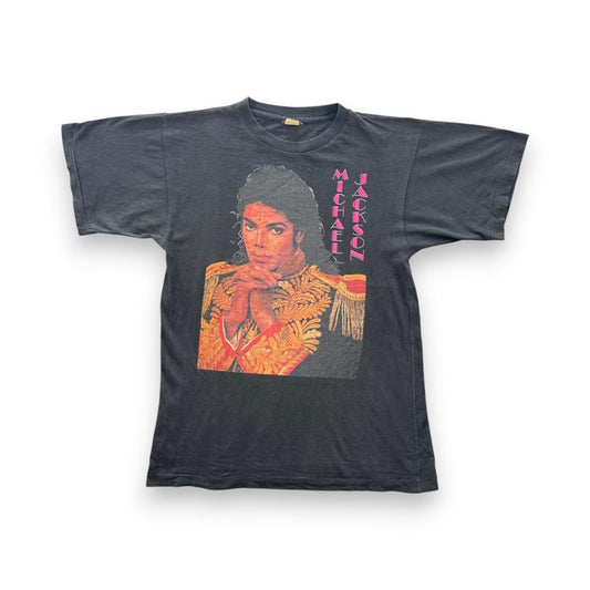 80s マイケルジャクソン Tシャツ ブラック シングルステッチ ba-000023