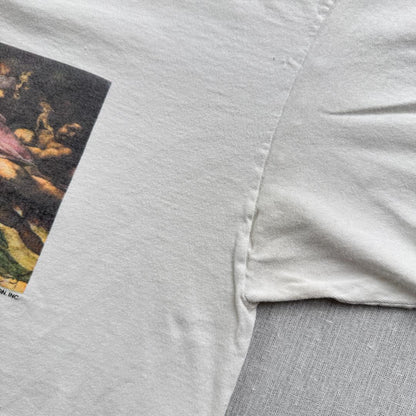 90s Tシャツ ミケランジェロ アートT pull my 白 a-u-2505-081