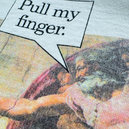 90s Tシャツ ミケランジェロ アートT pull my 白 a-u-2505-081