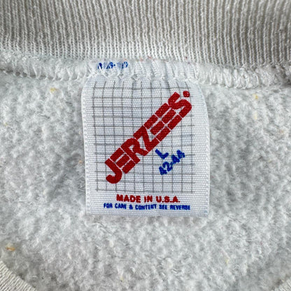 90s USA製 スウェット トレーナー 白 L アートT メッセージ RULE sw-2603-003