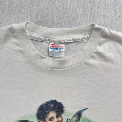 90s Tシャツ エンジェル キューピッド アートT 白 XL a-u-2505-062