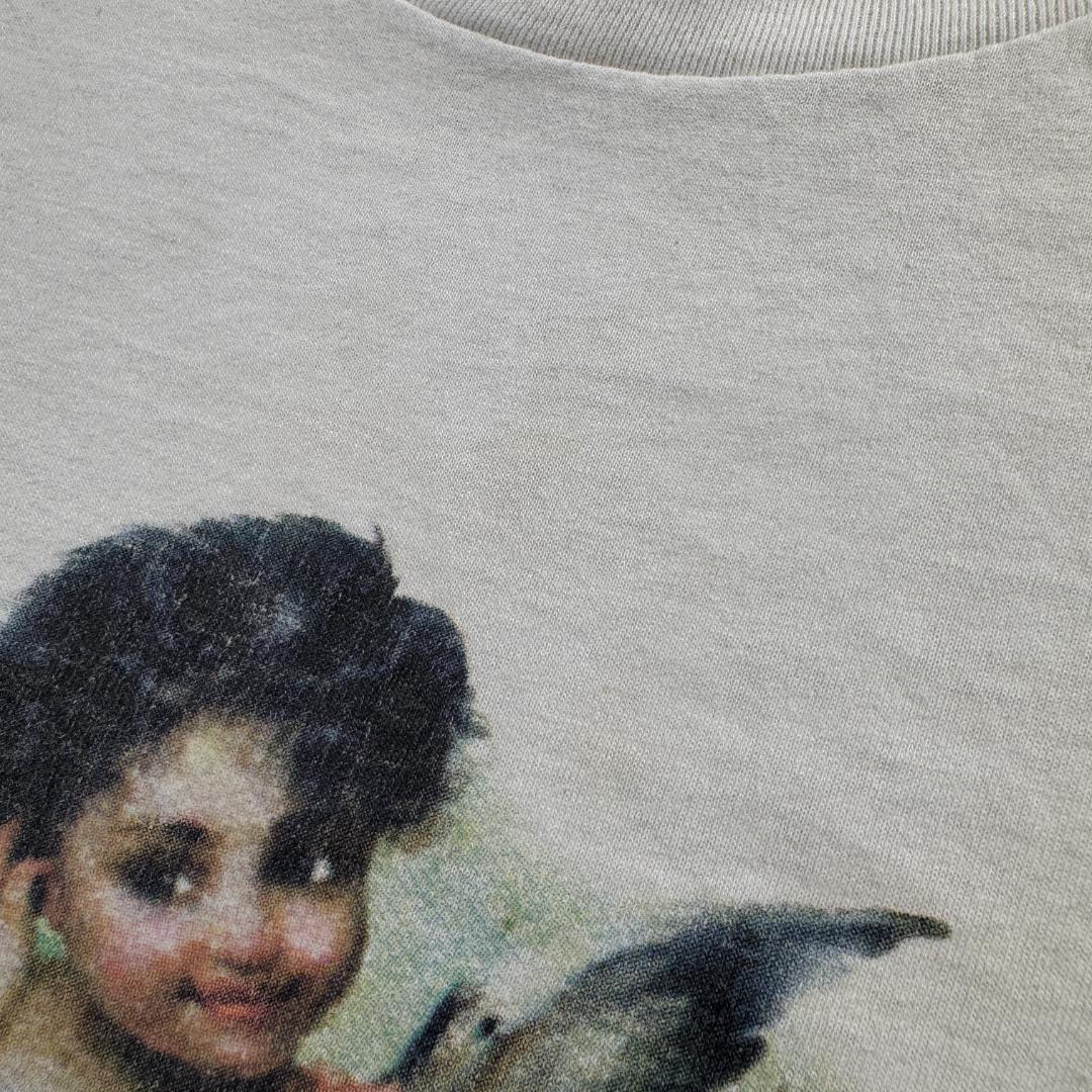 90s Tシャツ エンジェル キューピッド アートT 白 XL a-u-2505-062