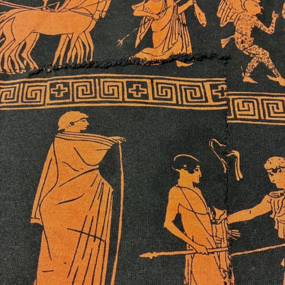 90s 総柄 壁画 エジプト ヒエログリフ リペア跡 フルーツオブザルーム XL a-u-2505-092