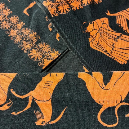 90s 総柄 壁画 エジプト ヒエログリフ リペア跡 フルーツオブザルーム XL a-u-2505-092