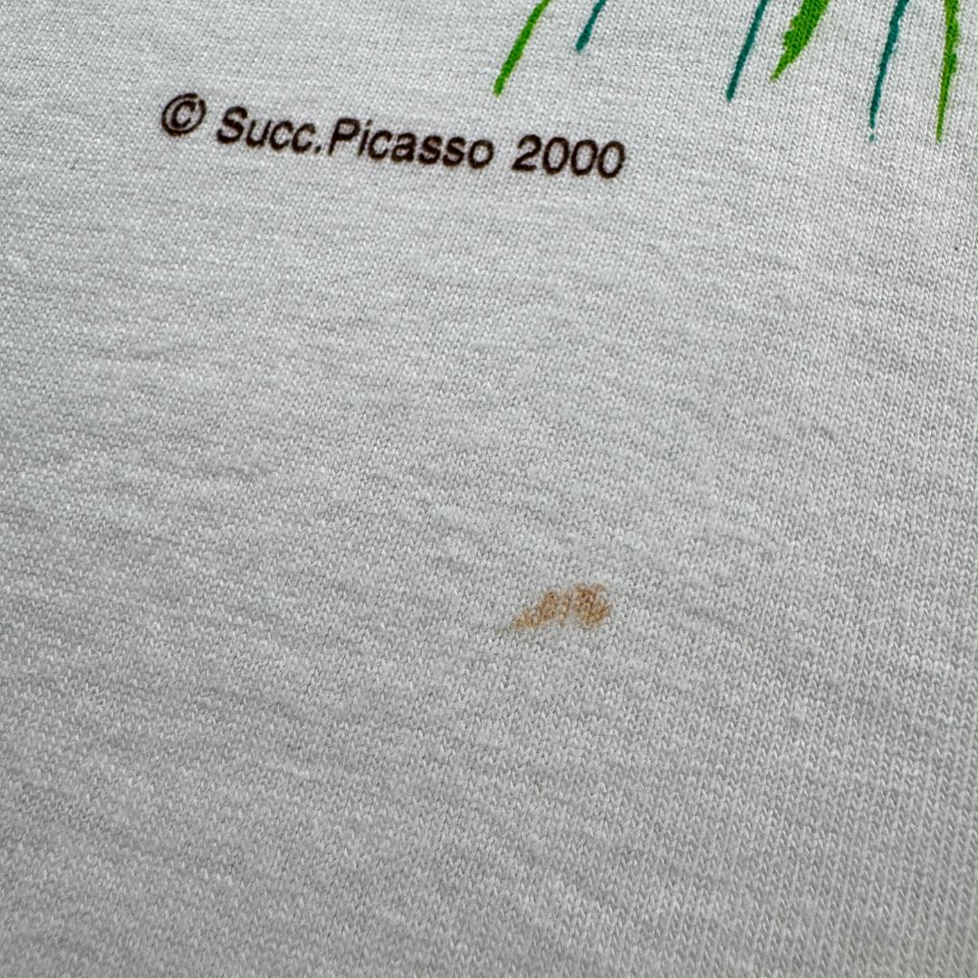 00s Tシャツ ピカソ 花束を持つ手 アート 白 M 白 a-t-2505-011