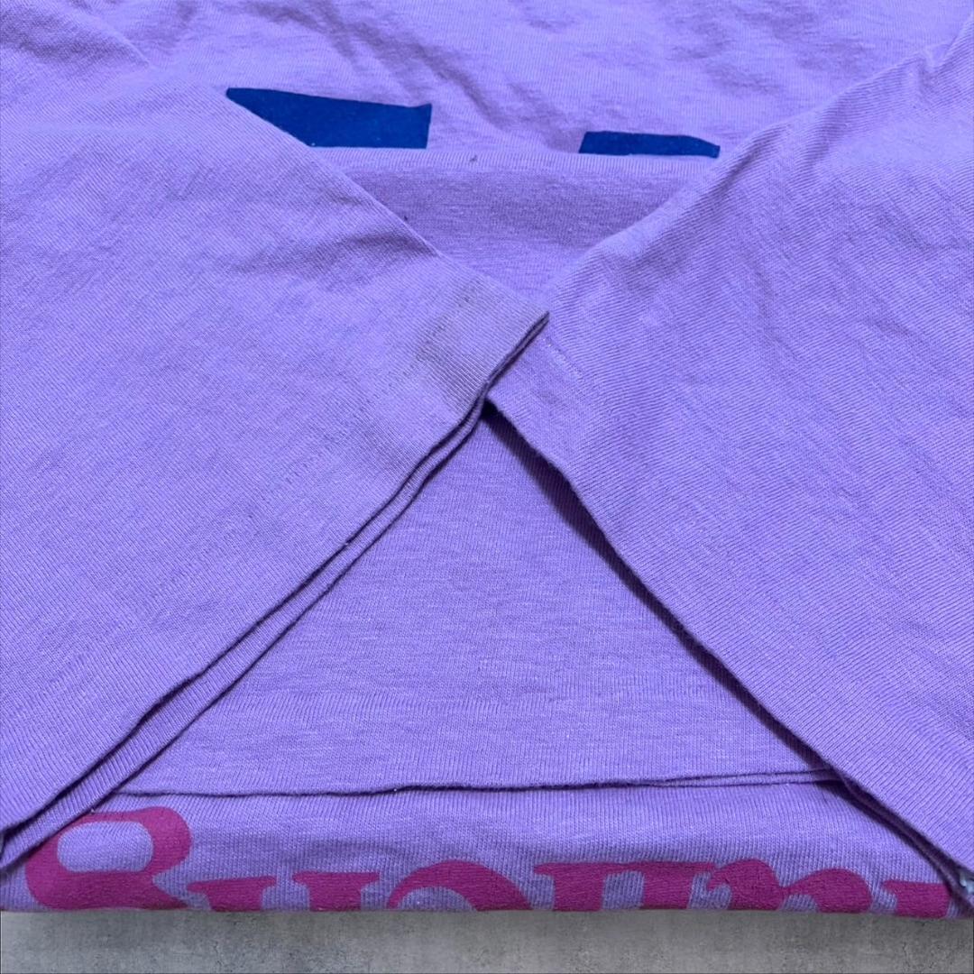 80s USA製 コカコーラ 企業T Hanes L 紫 co-000039