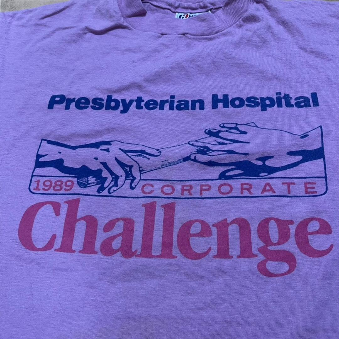 80s USA製 コカコーラ 企業T Hanes L 紫 co-000039