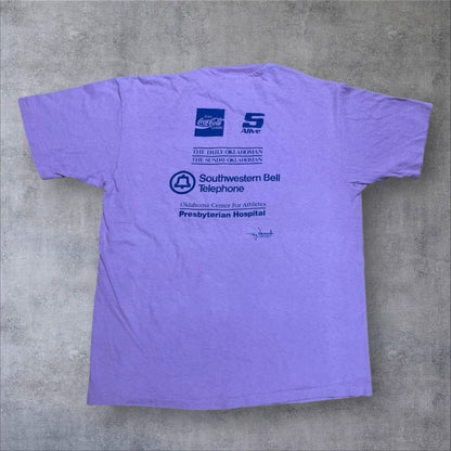 80s USA製 コカコーラ 企業T Hanes L 紫 co-000039