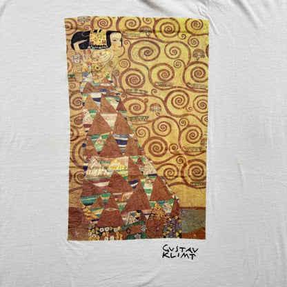 90s Tシャツ グスタフ クリムト アート 日本製 白 L a-t-2505-015