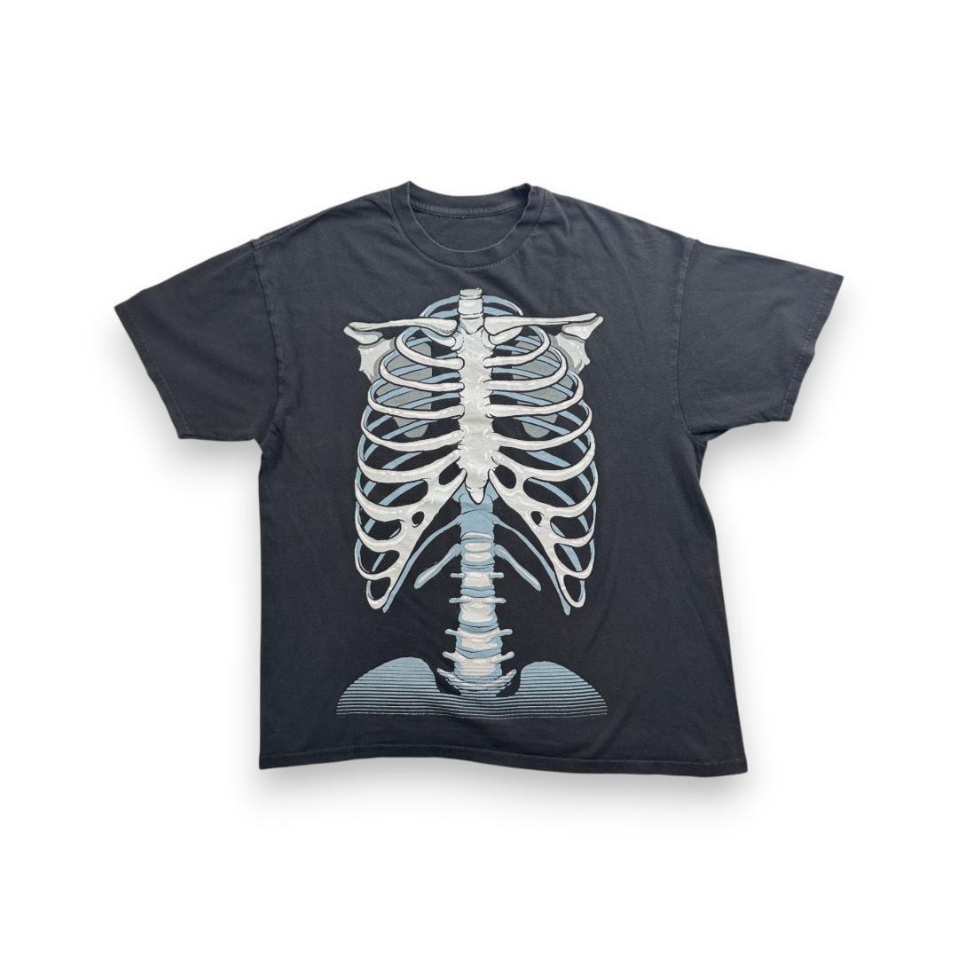 ガイコツ スカル スケルトン Tシャツ 骨 解剖 アートT a-u-2505-037