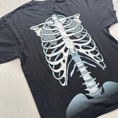 ガイコツ スカル スケルトン Tシャツ 骨 解剖 アートT a-u-2505-037