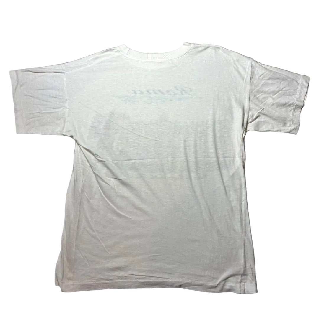 90s イタリア ローマ ROMA スーベニアT ホワイト L a-u-2505-078